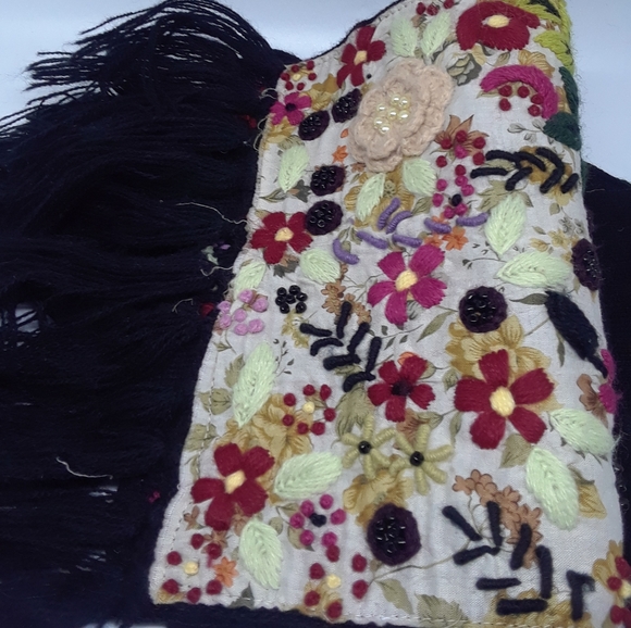 Bohemian Hand Embroidered Scarf - Picture 4 of 5